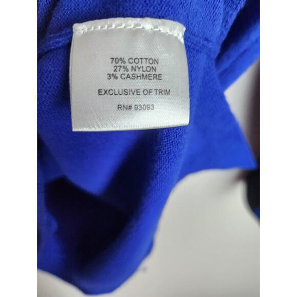 Tyler Boe Color Block Tunic Sweater sz S blue/black Careerwear Lagenlook Cowl - Picture 5 of 8